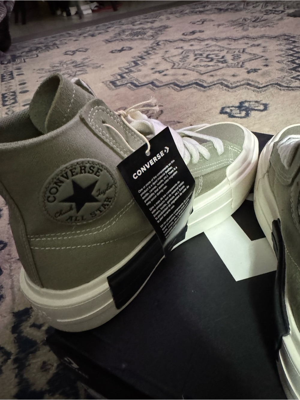 Converse Women's High-Top Sneakers in Sage Green - Picture 2 of 10